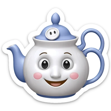 A character from the fairy tale Beauty and the Beast: Mrs. Potts, the lady who was turned into a teapot and retains the teapot's original form. sticker