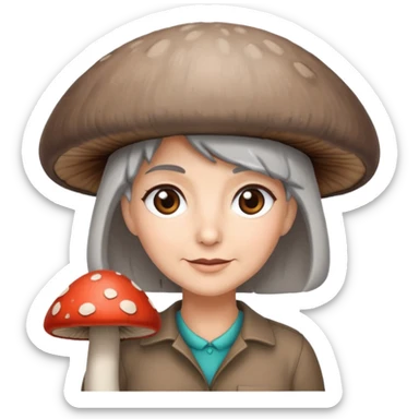 🍄‍🟫+👩🏻‍🦳 sticker