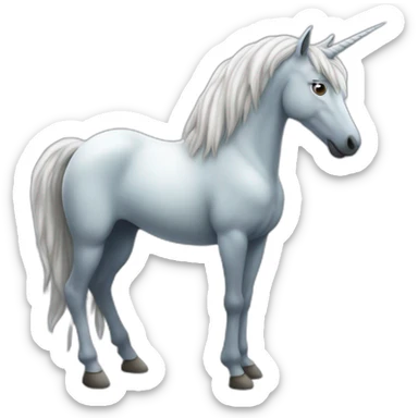 Une licorne sur une planète sticker