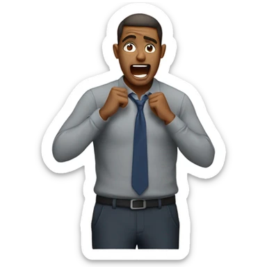 A male teacher is stressing out sticker