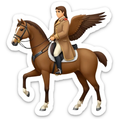horse with a falcon sticker