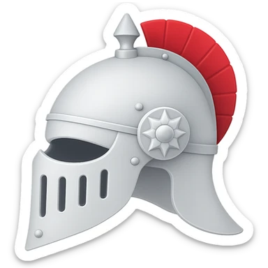 Remove the background. Change the helmet to a much lighter silver color with no gold parts. The style is emoji style, but fallback to general editor for editing since emoji style does not support editing. sticker