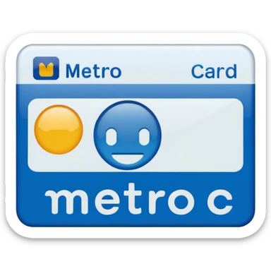 generate an ios genmoji of  a metro card sticker