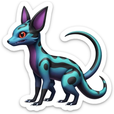 Shiny Salandit-Umbreon-Genet-Noivern-Noibat-Hybrid (Full body) sticker