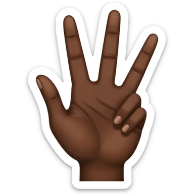 Yvl handsign emoji black hand  sticker
