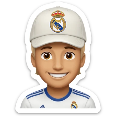Real Madrid fun with a cap sticker