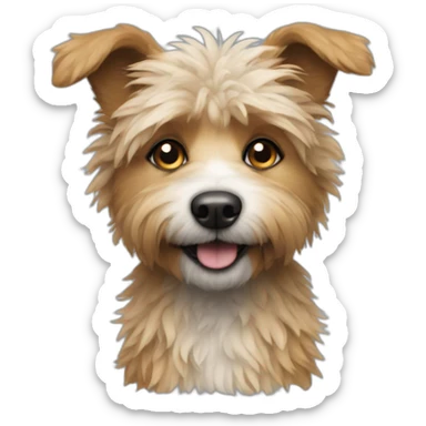 small scruffy dog sticker