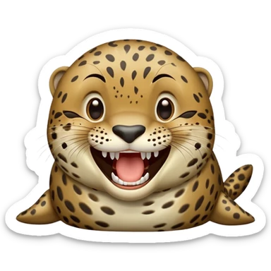 Seal leopard laugh sticker