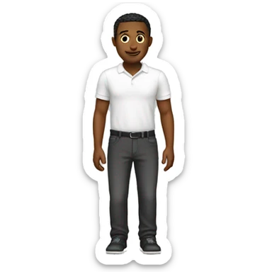 a white had full body  sticker