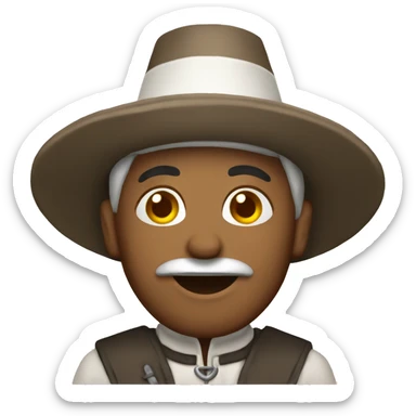 Thanksgiving white pilgrim sticker