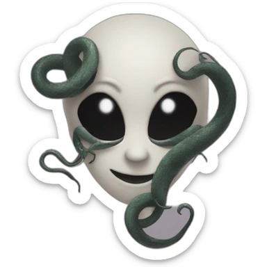 A SINISTER HEART wITH BLACK SERPENTS sticker