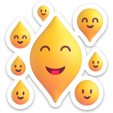 air emoji, gentle breeze, soft blue tones sticker