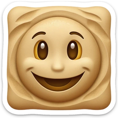 Sand with smil sticker