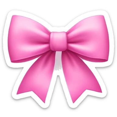 Pink bow sticker