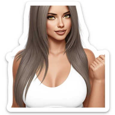 realistic portrait of girl sticker