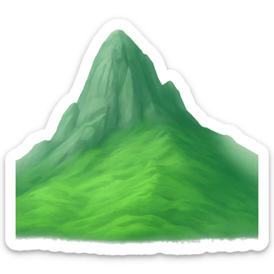 two green mountain as draw sticker