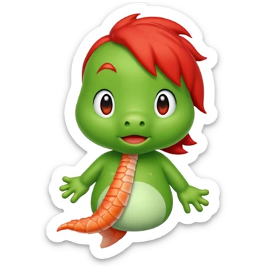 Yoshi was too cold and Scampi was too hot! sticker