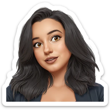 portrait of a girl sticker