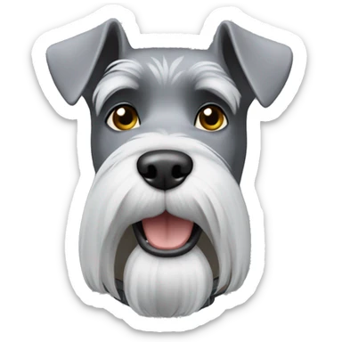 A dog that is a grey schnauzer  sticker