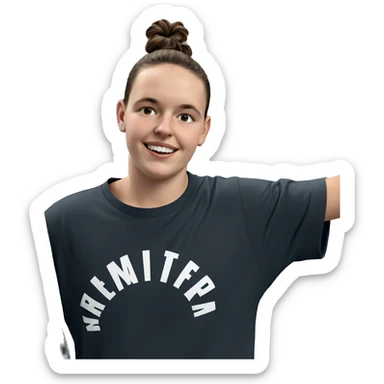 smiling boy with brown hair sticker