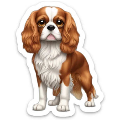  Cavalier King Charles Spaniel full body stand up sticker