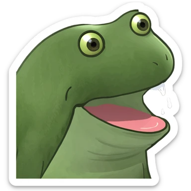 emoji exhausted with mouth open drooling  sticker