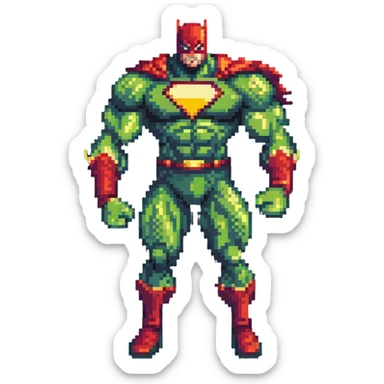 superhero with growth and shape-shifting powers sticker