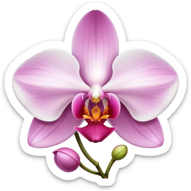 Beautiful phalaenopsis moth orchid flower with delicate petals and distinctive shape sticker