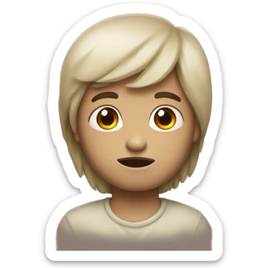 Triste emoji larme et mouchoir sticker