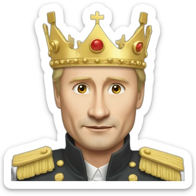 Putin king of the world sticker