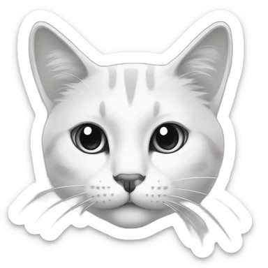 line drawing cat sticker