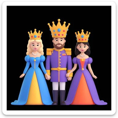 disney king and queen posing sticker