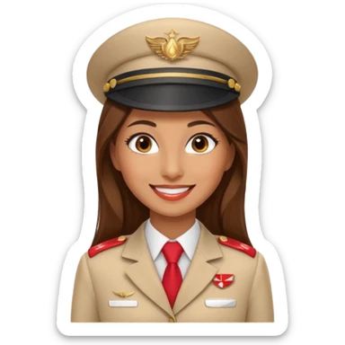 Stewardess Emirates with loung hair sticker