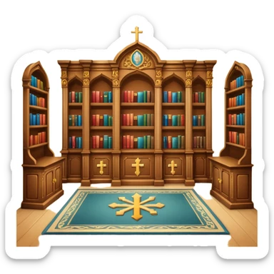 catholic library room sticker