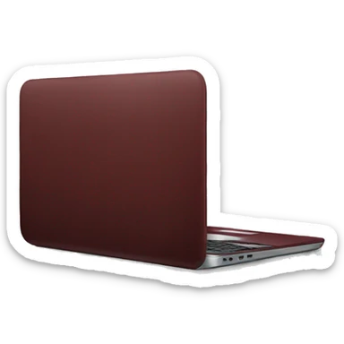 Dark red laptop sticker
