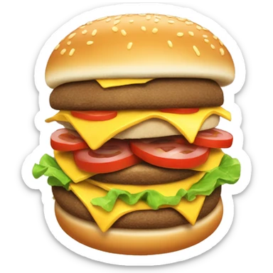 goofy ahh burger sticker
