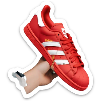 Adidas shoes cute red￼ sticker