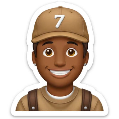Travis Scott inspired emoji with Cactus Jack vibe sticker