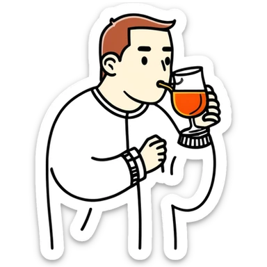 Me drinking Hennessy sticker