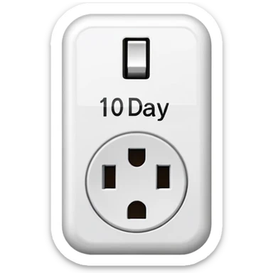 A plug with 1 day to go written above  sticker