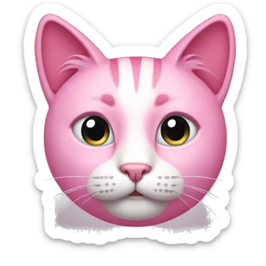 Pink cat sticker