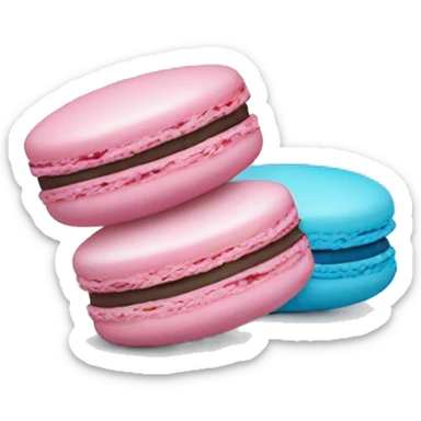 pink and blue Macaroons  sticker