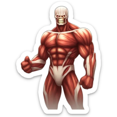 Colossal titan but he is gqy sticker