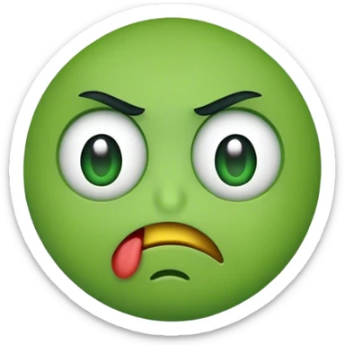 Grossed out emoji sticker