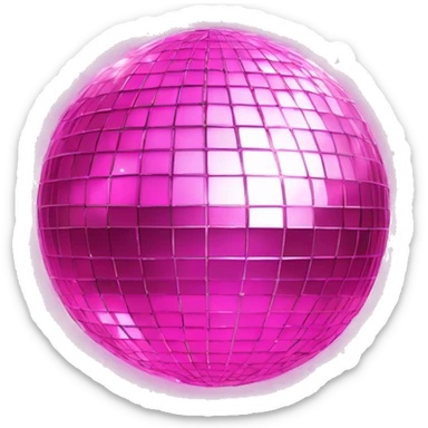 Sparkly aesthetic pink disco ball sticker
