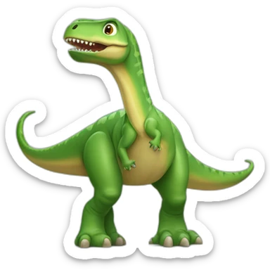 Un dinosaures qui riz sticker