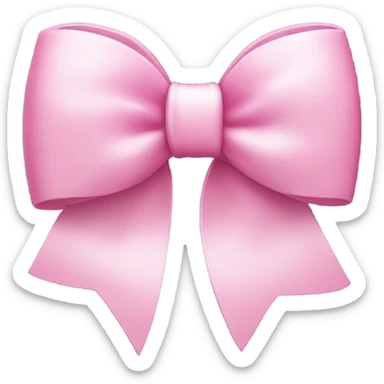 pink bow with a white bow ontop of the right side sticker