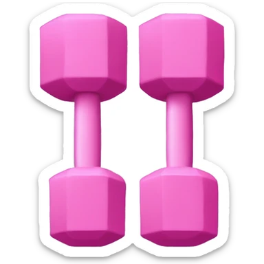 pink dumbbell sticker