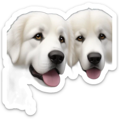 Two Great Pyrenees brothers sticker