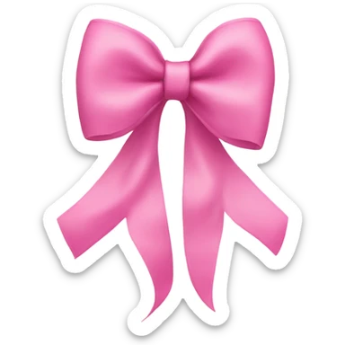 pink bow sticker